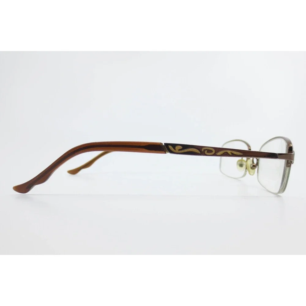 Oscar de la Renta Eyeglass Frames Bronze Semi Rimless Rectangular 50 20 135